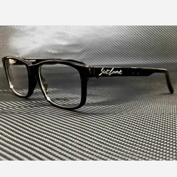 SAINT LAURENT Black Rectangle Women's 56 mm Eyeglasses - Picture 1 of 4